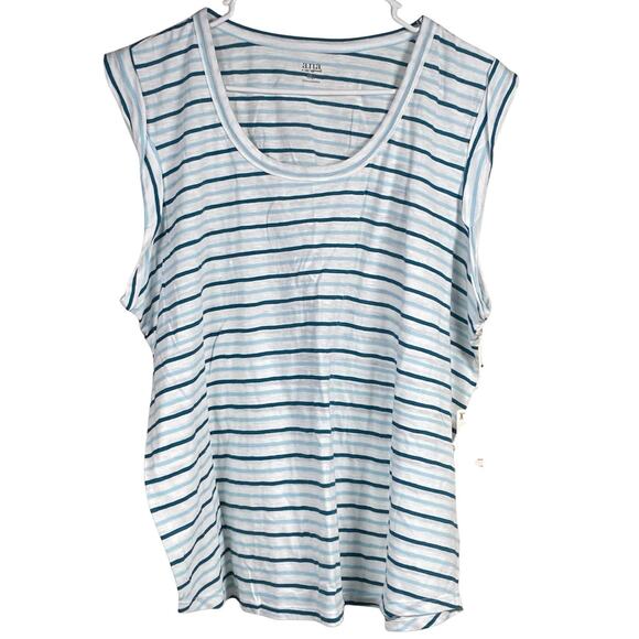 a.n.a. a New Approach Tank Top Women's Size XXLT Tall Striped Blue White NEW - Picture 1 of 5